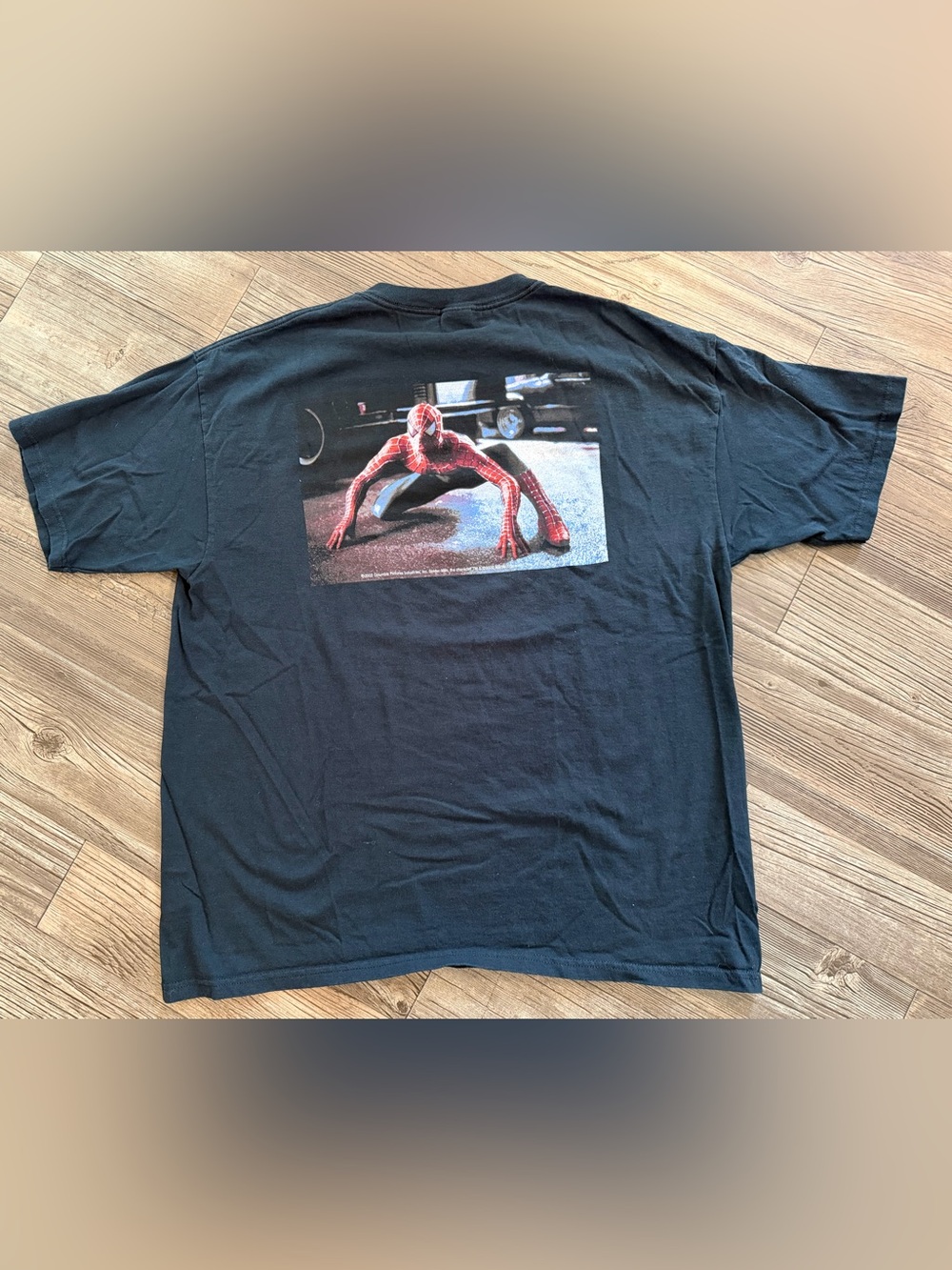 RARE Vintage Spider-Man 2 T Shirt Size XL Black Tobey Maguire Marvel Movie Promo